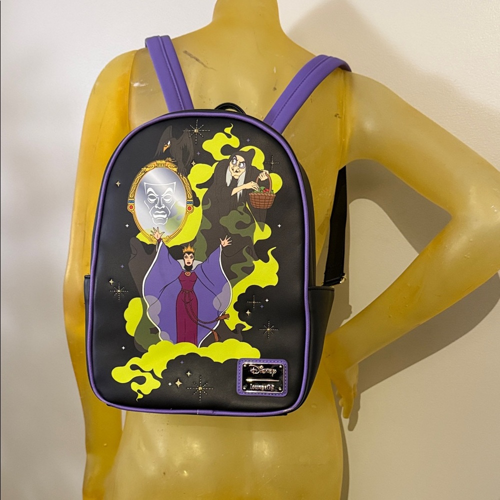 Loungefly Disney Villains Backpack - Black and Purple